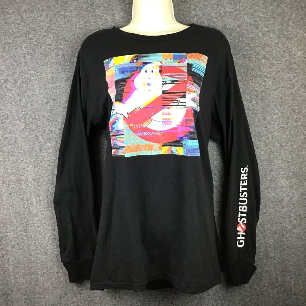 Ghostbusters‎ Long Sleeve Graphic T-Shirt Black Size L Large Men/Womens/Unisex